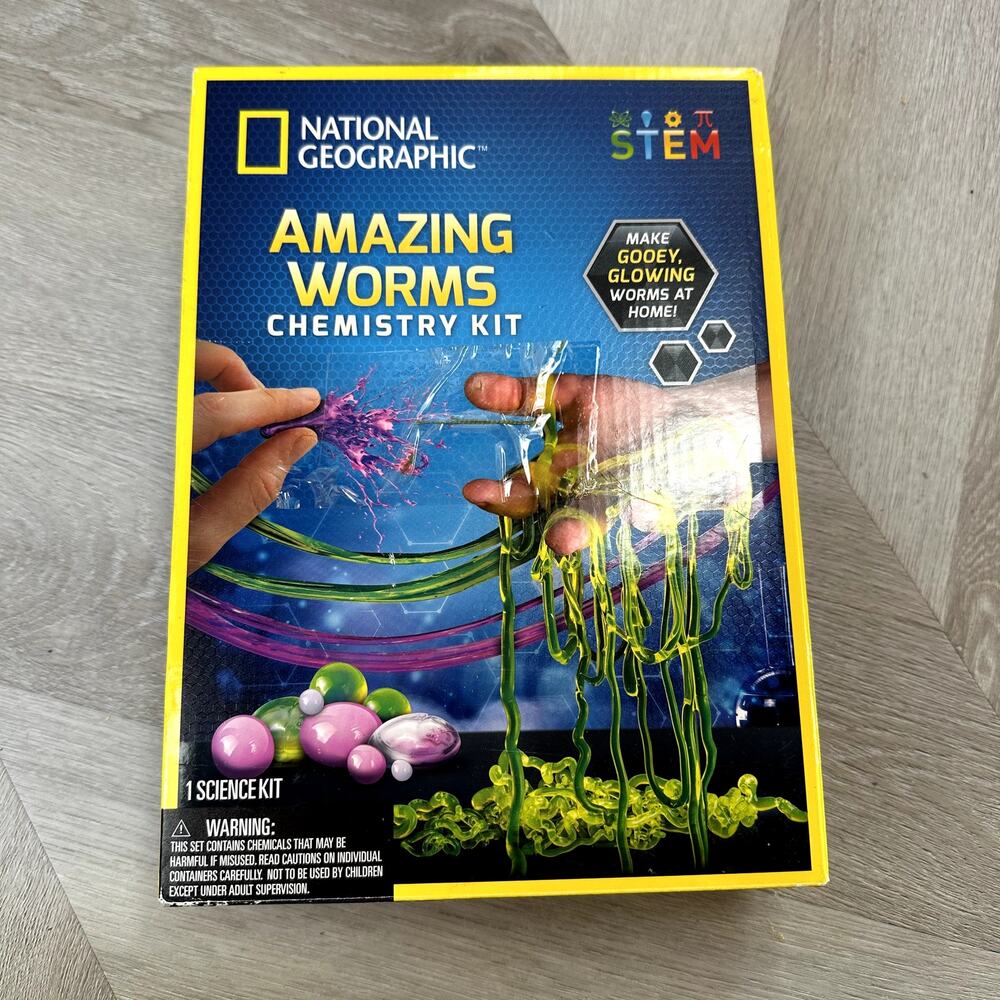 NEW National Geographic Amazing Worms Stem Science Chemistry Kit